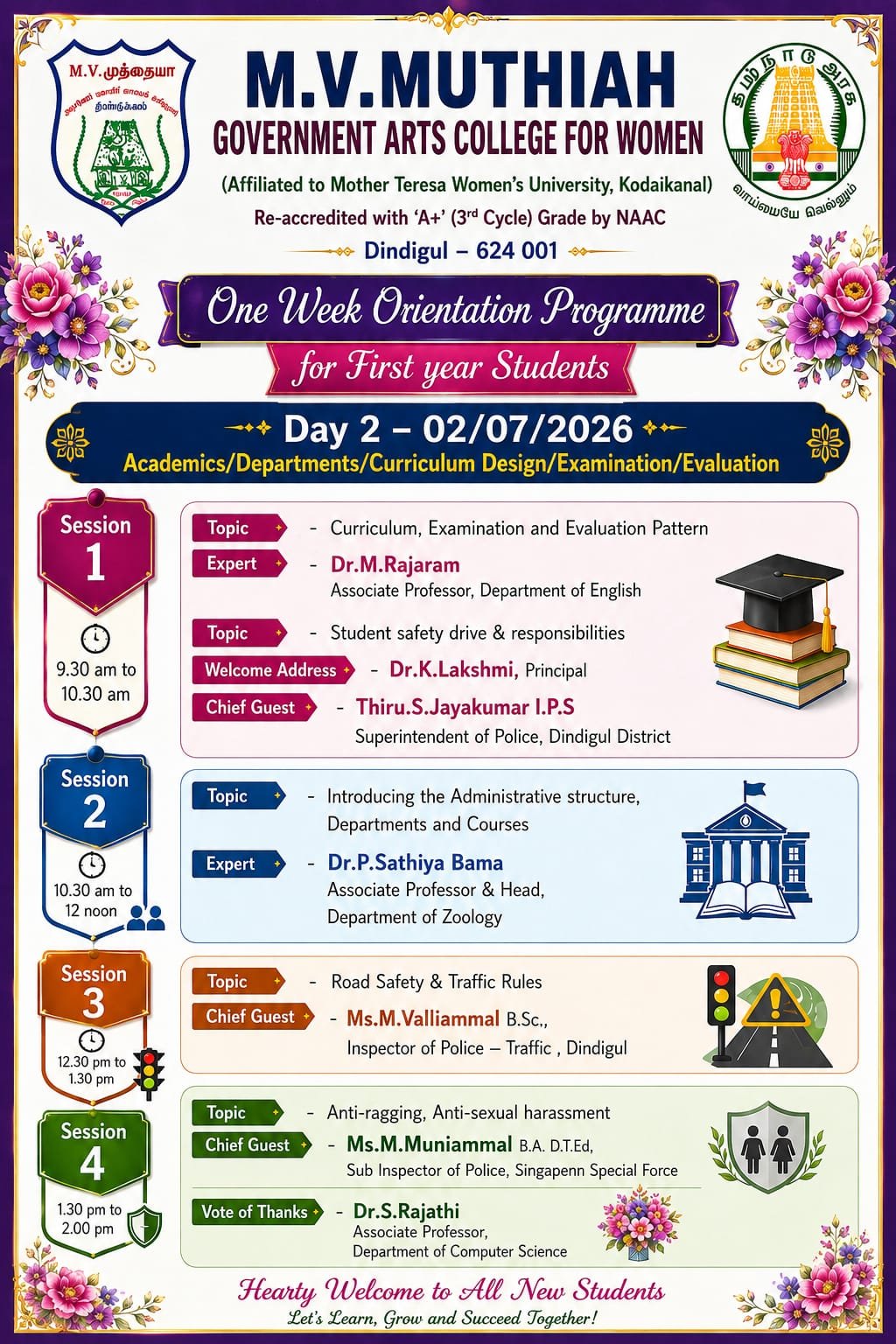 One Week Orientation Programme for First Year Students - Day 2